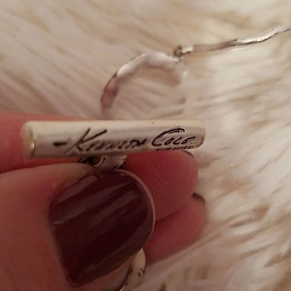 Kenneth Cole silvertone circle toggle bracelet